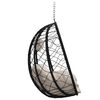 vidaXL Chaise suspendue Taupe 91,5 x 60 x 110 cm polyrotin