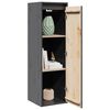 vidaXL Armoires murales 2 pcs Gris 30x30x100 cm Bois de pin massif