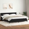 vidaXL Sommier &agrave; lattes de lit avec matelas noir 180x220 cm velours