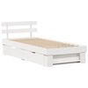 vidaXL Cadre de lit avec t&ecirc;te de lit Blanc 75 x 190 cm Pin massif