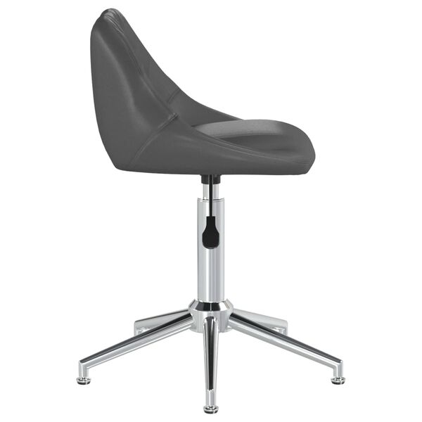 vidaXL Chaise pivotante de salle &agrave; manger Gris Similicuir