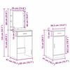 vidaXL Table de Toilette 2 pcs Gris 50 x 41 x 135 cm Bois d'ing&eacute;nierie