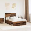 vidaXL Cadre de lit Bois ancien 120 x 200 cm Bois de pin massif