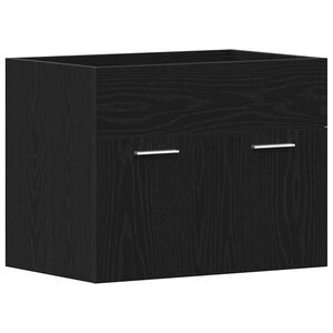 vidaXL Meuble sous-vasque de salle de bain en ch&ecirc;ne noir 60 x 38,5 x 46 cm bois d'ing&eacute;nierie