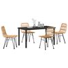 vidaXL Ensemble de salle &agrave; manger pour jardin 5 pcs Marron