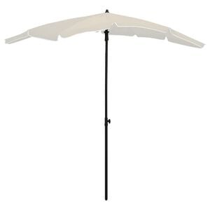 vidaXL Parasol de jardin avec m&acirc;t 200x130 cm sable