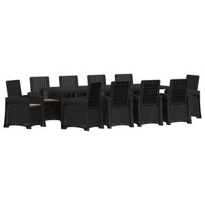 vidaXL Ensemble de salle &agrave; manger pour jardin 11 pc PP