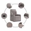 vidaXL Fauteuil inclinable Taupe Tissu