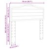 vidaXL T&ecirc;te de lit Ch&ecirc;ne noir 75 cm Bois d'ing&eacute;nierie