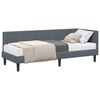 vidaXL Cadre de lit d'angle avec matelas 2 pc Gris fonc&eacute; 80 x 200 cm