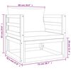 vidaXL Salon de jardin 5 pcs avec coussins taupe bois massif