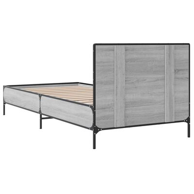 vidaXL Cadre de lit sans matelas sonoma gris 90x190 cm