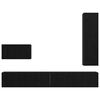 vidaXL Ensemble meuble TV 4 pcs Ch&ecirc;ne noir Bois d'ing&eacute;nierie