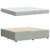 vidaXL Cadre de lit avec matelas Gris clair 200 x 200 cm tissu