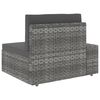 vidaXL Salon de jardin 5 pcs R&eacute;sine tress&eacute;e Gris