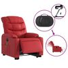 vidaXL Fauteuil inclinable de massage &eacute;lectrique rouge similicuir