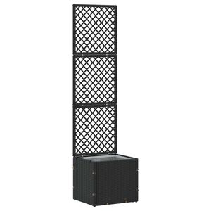 vidaXL Jardini&egrave;re Treillis Noir 35 x 30 x 135 cm M&eacute;tал
