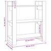 vidaXL Biblioth&egrave;que/S&eacute;parateur de pi&egrave;ce Blanc 80x35x91 cm Pin solide