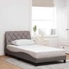 vidaXL Cadre de lit sans matelas taupe 100x200 cm tissu