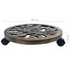 vidaXL Chariots pour plantes 6 pcs Bronze 38 cm Plastique