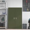 vidaXL Armoire de rangement 2 pcs Vert olive 90 x 40 x 140 cm Acier
