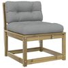 vidaXL Salon de jardin 7 pcs avec coussins bois de pin impr&eacute;gn&eacute;