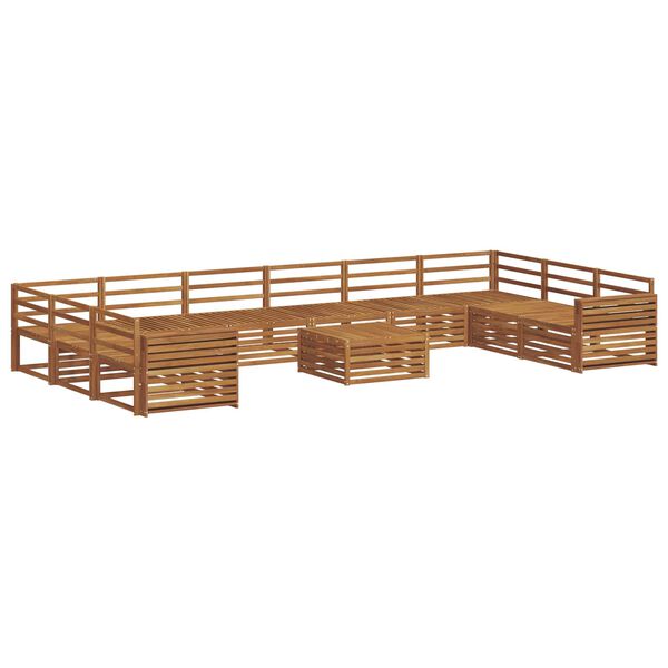 vidaXL Ensembles de canap&eacute;s 11 pcs Naturel Bois d'Acacia Massif