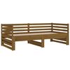 vidaXL Lit coulissant sans matelas marron miel 2x(80x200)cm