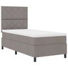 vidaXL Lit &agrave; ressorts avec matelas Taupe 90 x 190 cm tissu