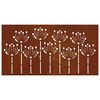 vidaXL D&eacute;coration murale jardin 105x55 cm acier corten design de fleur