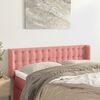 vidaXL T&ecirc;te de lit avec oreilles Rose 147x16x78/88 cm Velours