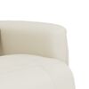 vidaXL Fauteuil inclinable de massage et repose-pieds cr&egrave;me similicuir