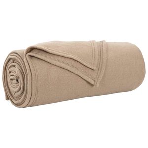 vidaXL plaid Camel 200 x 150 cm 0.45 kg Polaire