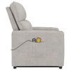 vidaXL Fauteuil de massage Gris clair Tissu microfibre