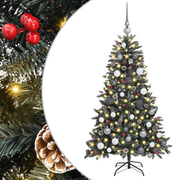 vidaXL Sapin de No&euml;l artificiel Vert 150 cm PVC, plastique et acier