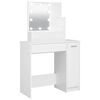 vidaXL Coiffeuse avec LED blanc 86,5x35x136 cm
