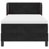 vidaXL Lit &agrave; ressorts avec matelas Noir 100 x 200 cm Velours