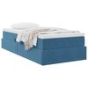 vidaXL Lit avec rangement et matelas Bleu fonc&eacute; 90 x 200 cm Velours