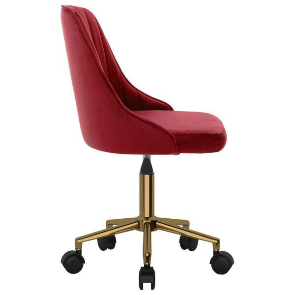 vidaXL Chaises &agrave; manger pivotantes lot de 4 bordeaux velours
