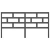 vidaXL T&ecirc;te de lit Gris 186x4x100 cm Bois massif de pin
