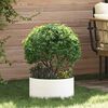 vidaXL Anneau de jardini&egrave;re Blanc 40 x 40 x 20 cm Acier lamin&eacute; &agrave; froid