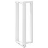 vidaXL Pieds de table de bar en T, 2 pi&egrave;ces, blanc, 40 x 35 x (100-101) cm, acier