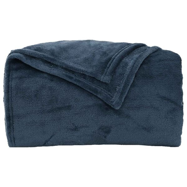 vidaXL Jet&eacute; Bleu marine 240 x 270 cm Toison