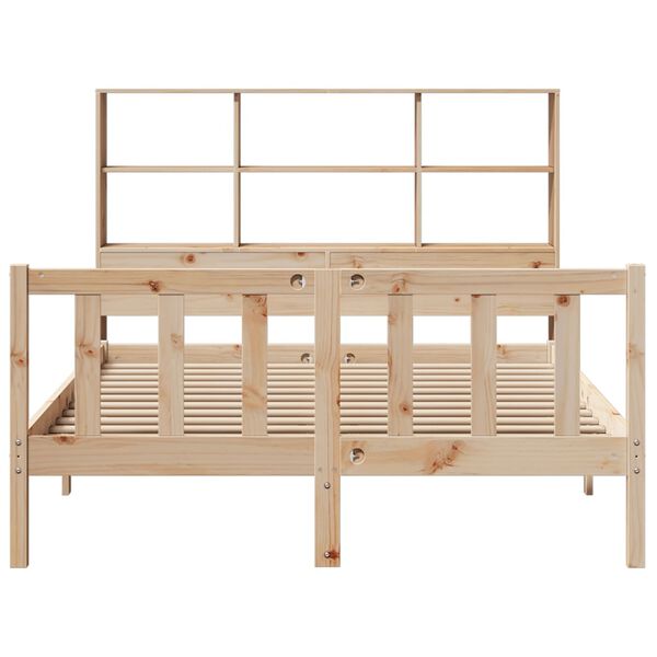 vidaXL Lit biblioth&egrave;que sans matelas 120x200 cm bois de pin massif