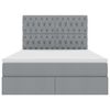 vidaXL Lit avec rangement et LED Gris clair 140 x 200 cm Polyester