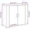 vidaXL Buffet Ch&ecirc;ne noir 80 x 33 x 70 cm Bois d'ing&eacute;nierie