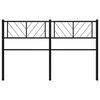vidaXL T&ecirc;te de lit m&eacute;tal noir 150 cm