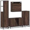 vidaXL Ensemble de meubles de salle de bain 4 pcs ch&ecirc;ne marron