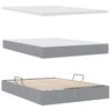 vidaXL Lit avec rangement et matelas Gris clair 140 x 190 cm