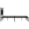 vidaXL Cadre de lit m&eacute;tal sans matelas avec t&ecirc;te de lit noir 140x200cm